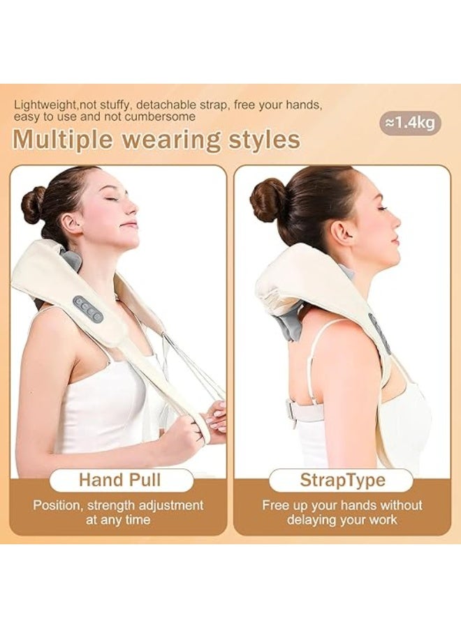 جهاز تدليك الرقبة مع حرارة | جهاز تدليك Shiatsu 4D للرقبة والكتف | تخفيف آلام العضلات في البيت والمكتب - Image 3